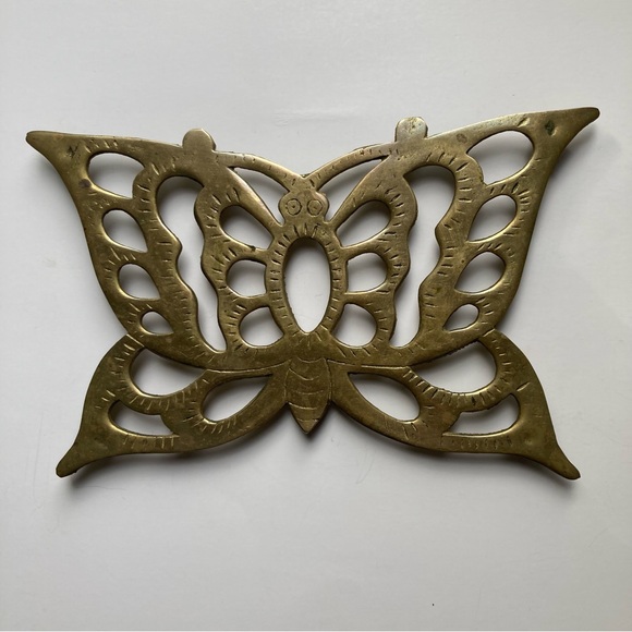 Vintage Brass Butterfly Trivet - Picture 1 of 5